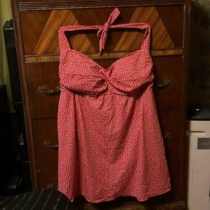 Halter top swimsuit dress